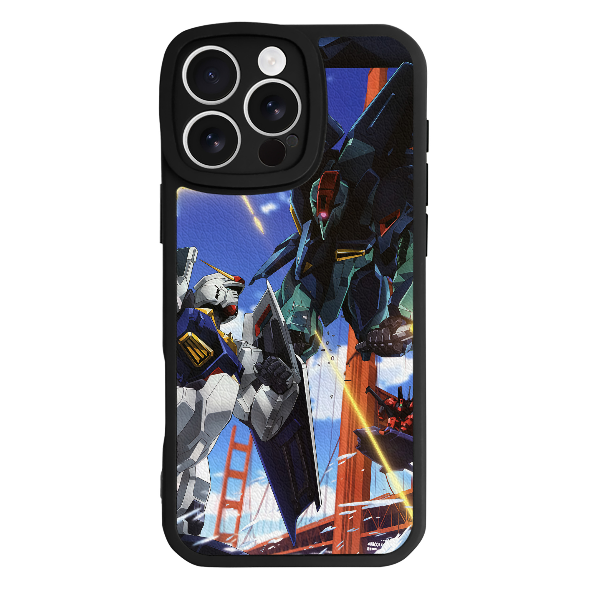 （画像用） 機動戦士ガンダム Mobile Suit Gundam 【iPhone 16シリーズ対応】シリコンスマホケース（レザー調） 材質：シリコン